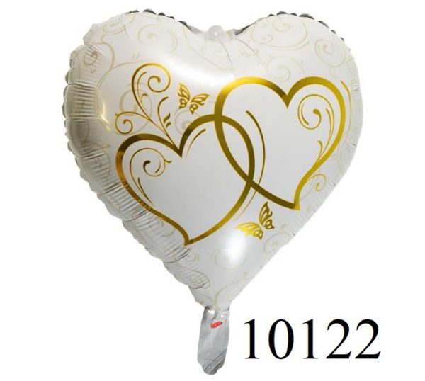 18 Love Balloon White W Golden Hearts 10122 Upfun 